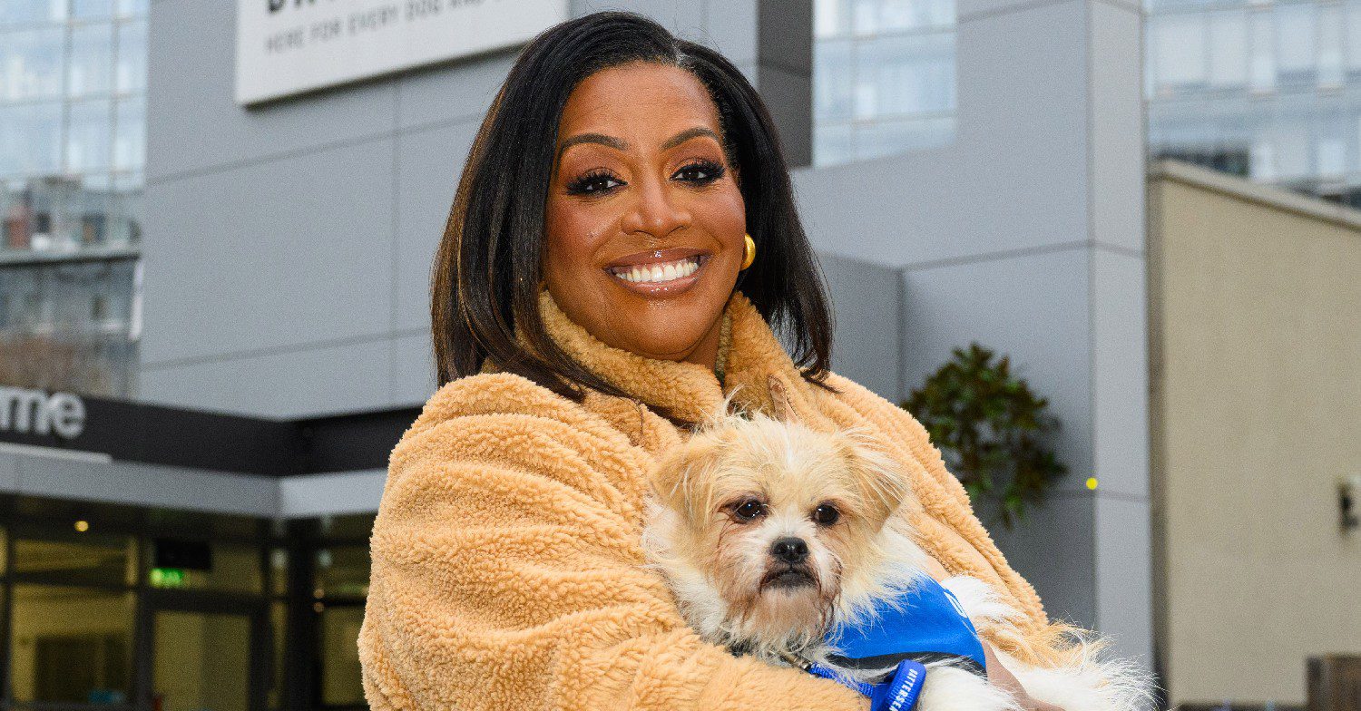 Alison Hammond smiling in For the Love of Dogs promo pic