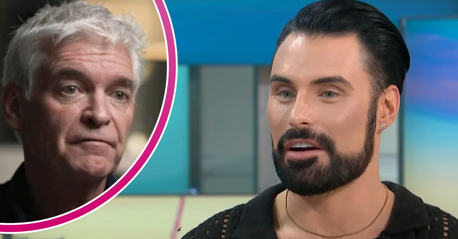 Phillip Schofield during his BBC interview / Rylan Clark on GMB
