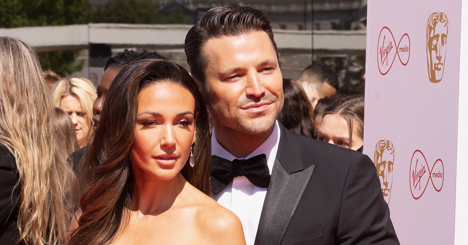 Mark Wright and Michelle Keegan smiling