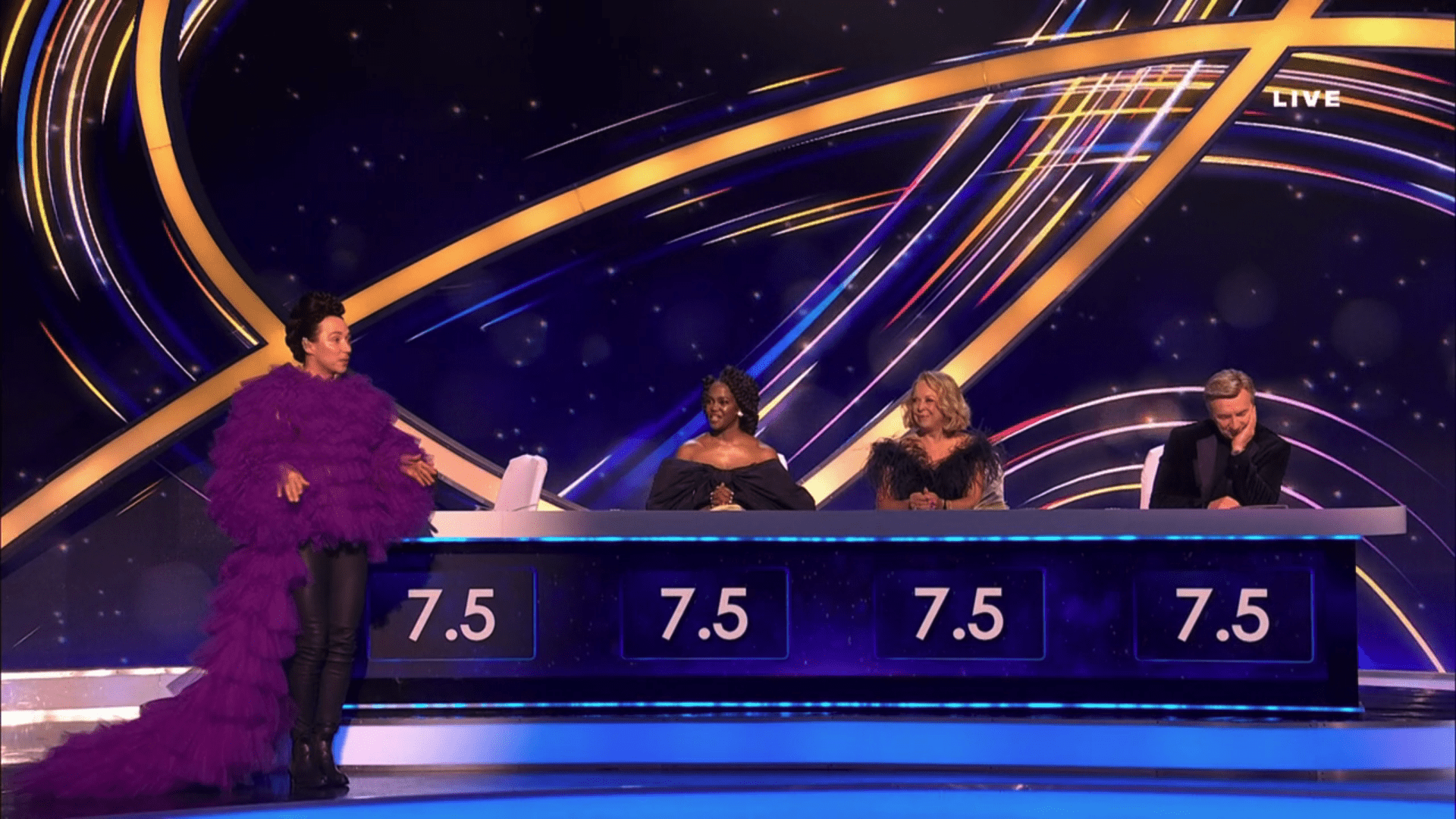 Johnny Weir standing up on Dancing On Ice