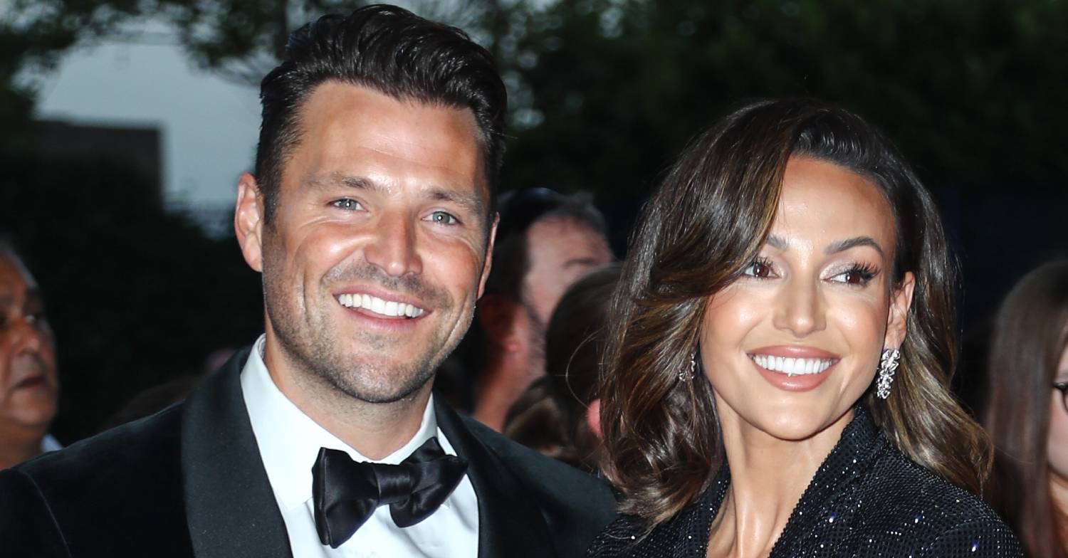 Mark Wright and Michelle Keegan smile for the cameras