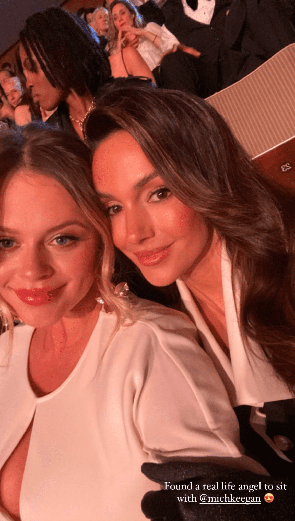 Michelle Keegan and Emily Atack posing for a selfie