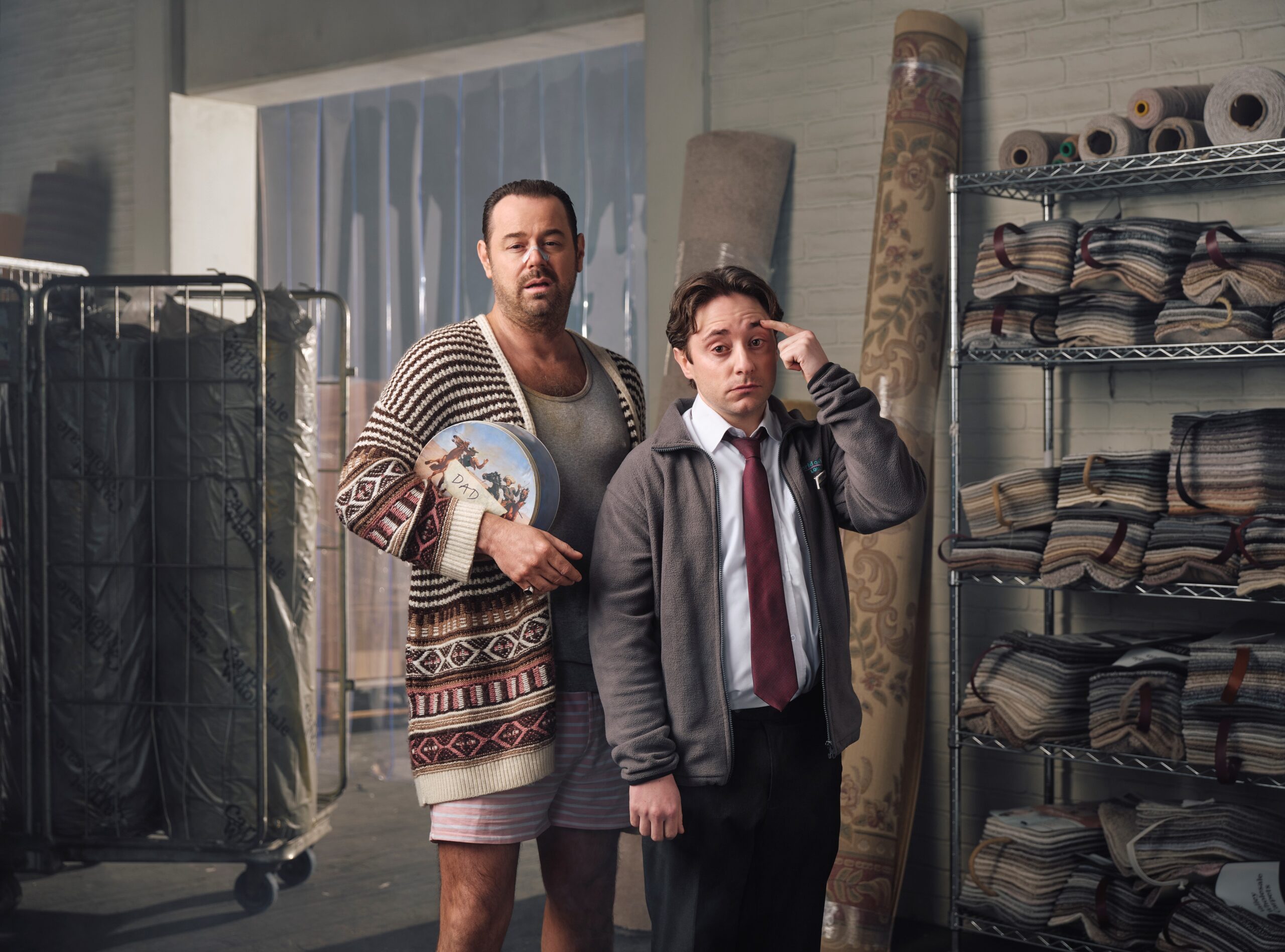 Danny Dyer and Ryan Sampson as the brothers Lee and Glen in new Sky comedy Mr Bigstuff