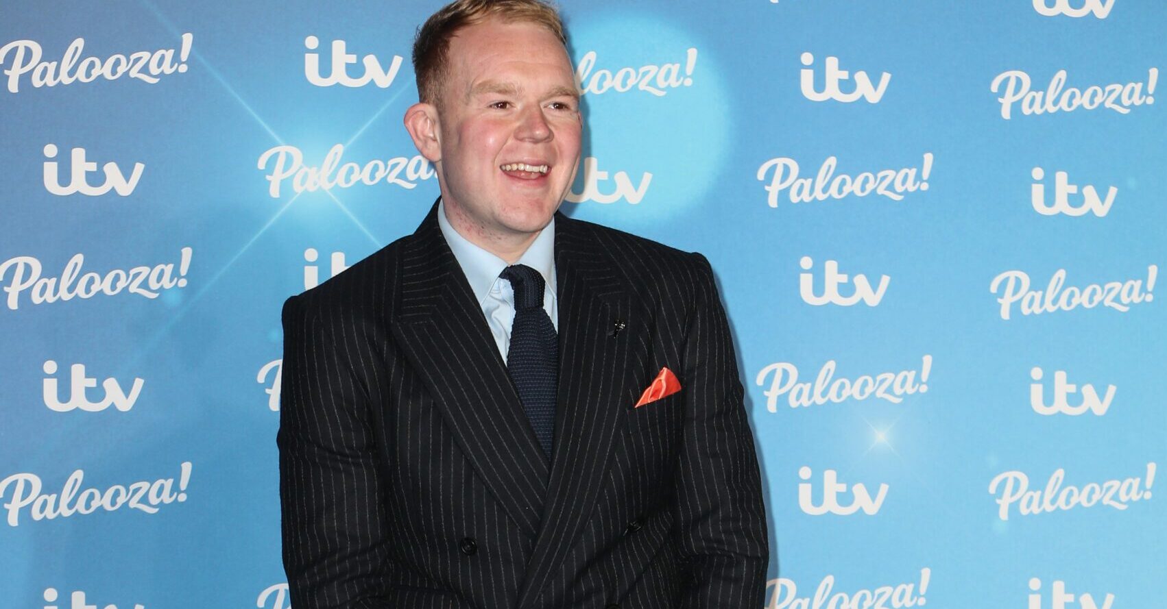 Colson smith of Coronation Street smiles on the ITV Palozza red carpet