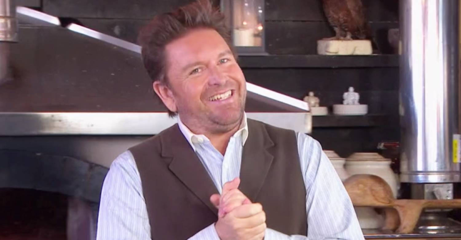 James Martin rubs his hands together in glee