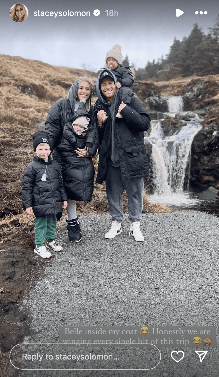 Stacey Solomon and Joe Swash and family