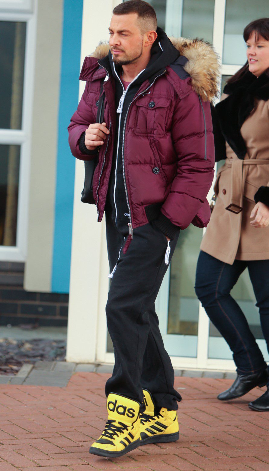 Robin Windsor walking out of Strictly hotel