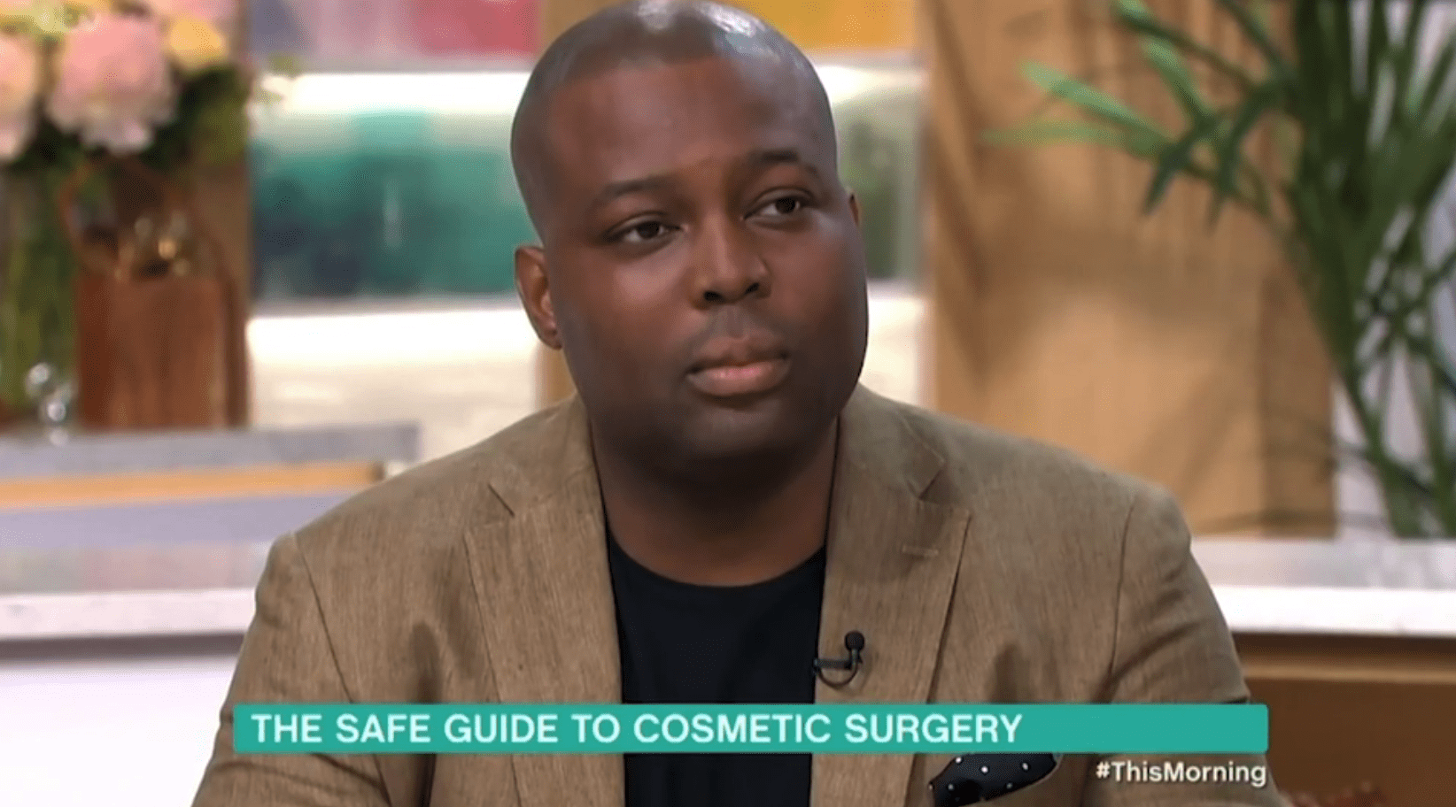 A dr looking straight faced on This Morning