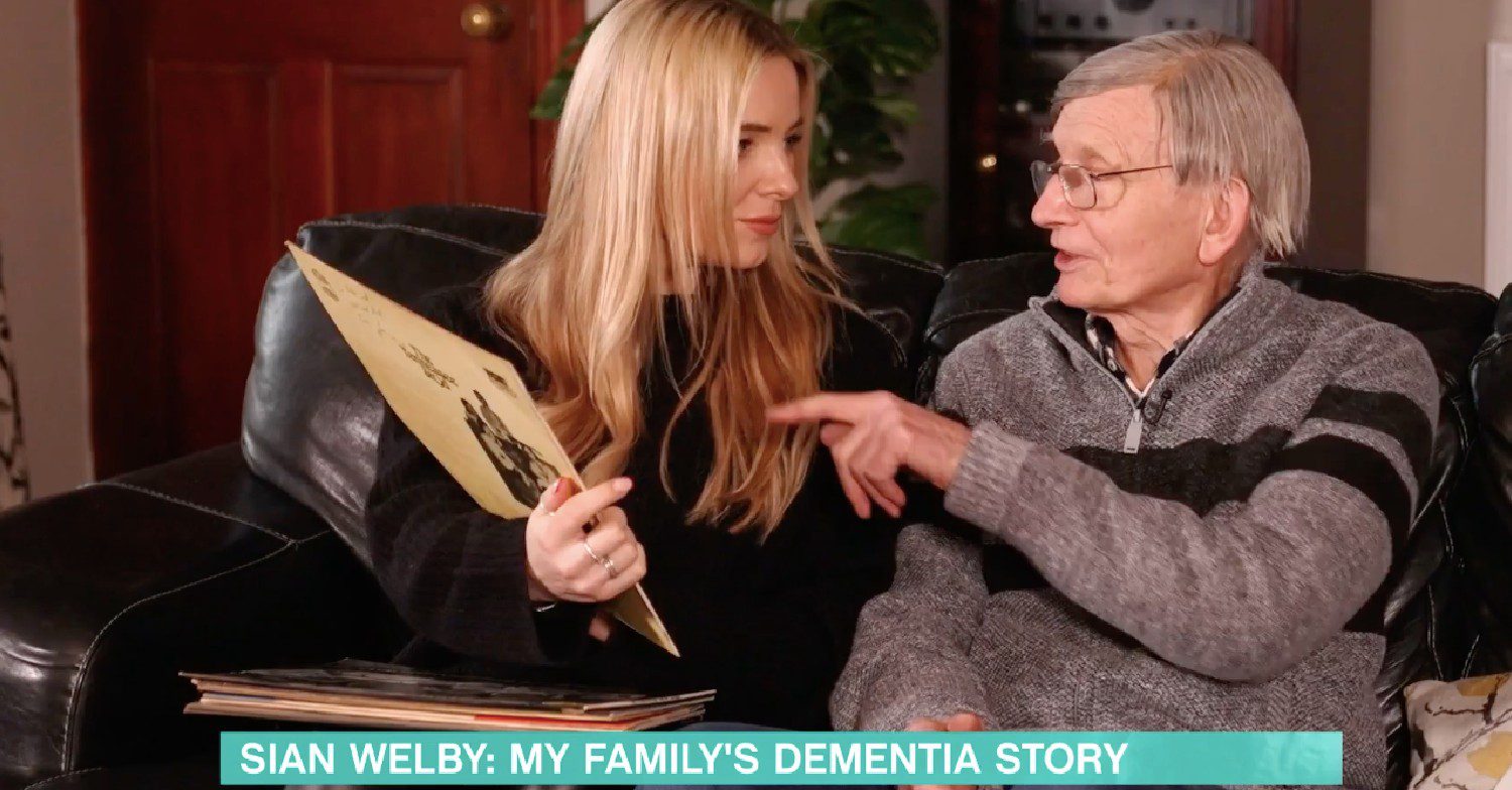 Sian Welby and her dad on This Morning
