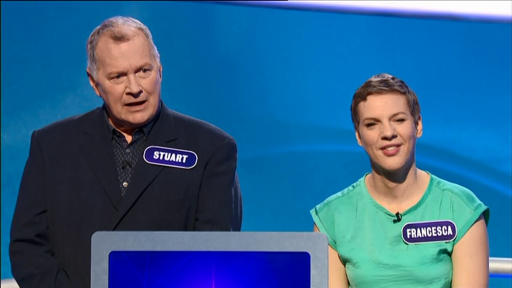 Two cast members from Grange Hill on Pointless