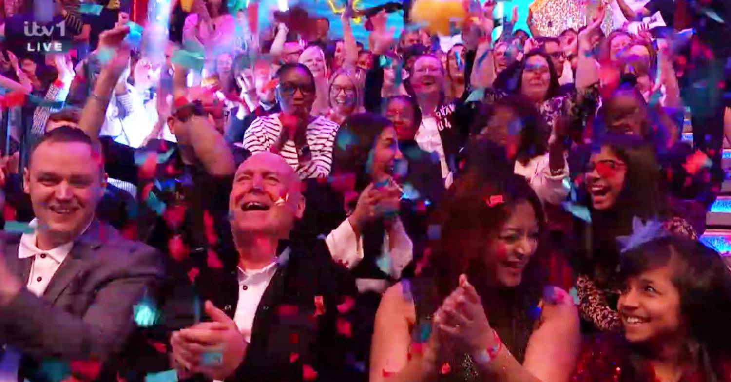 Saturday Night Takeaway audience celebrate