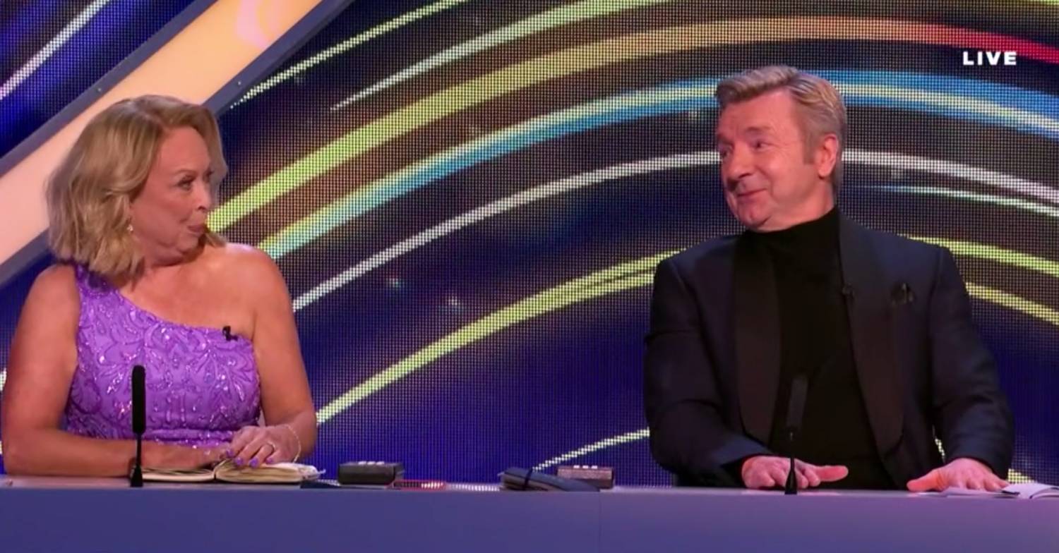 Jayne Torvill and Christopher Dean speak to one another