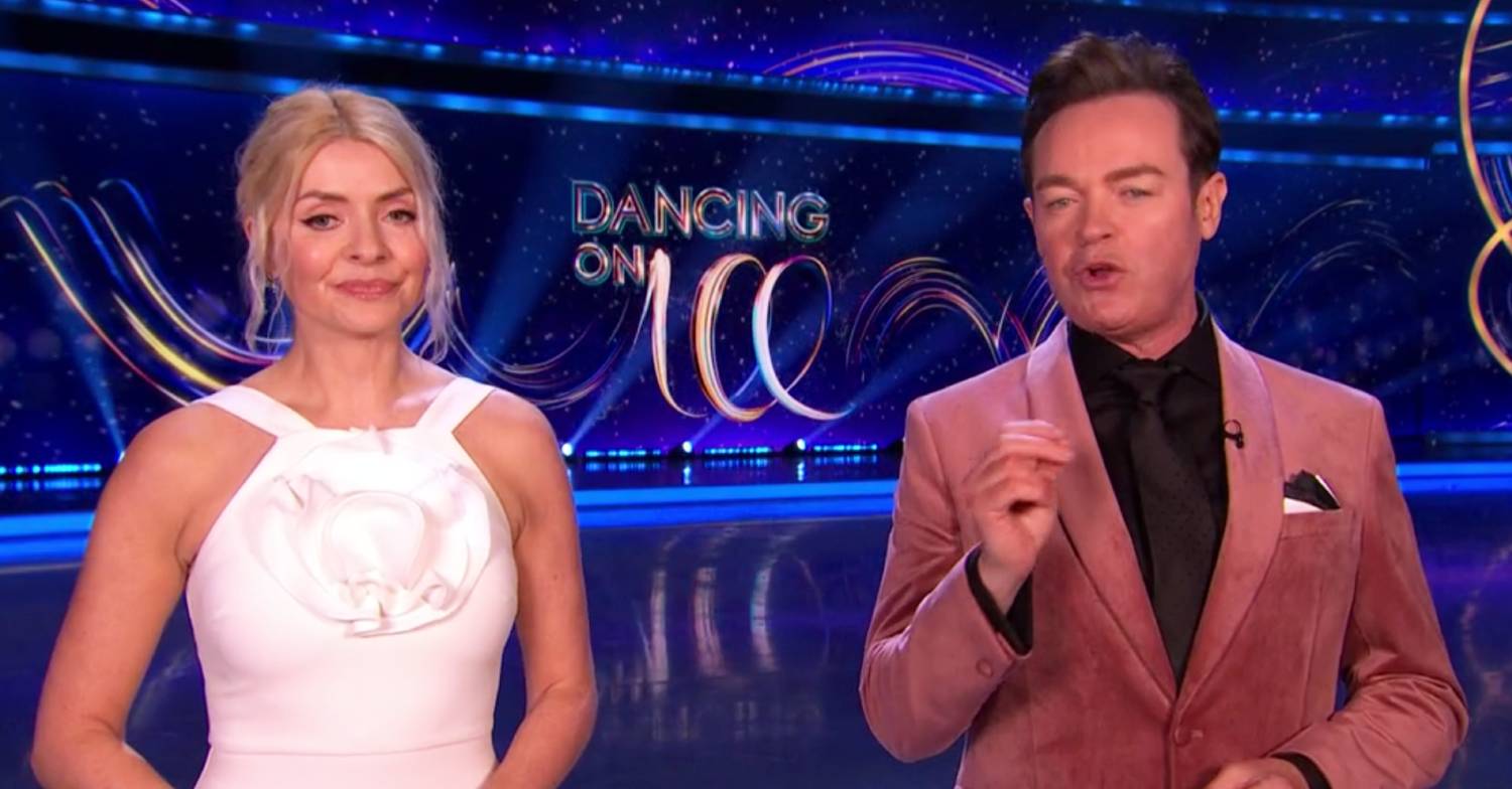 Dancing On Ice co-hosts speak to camera