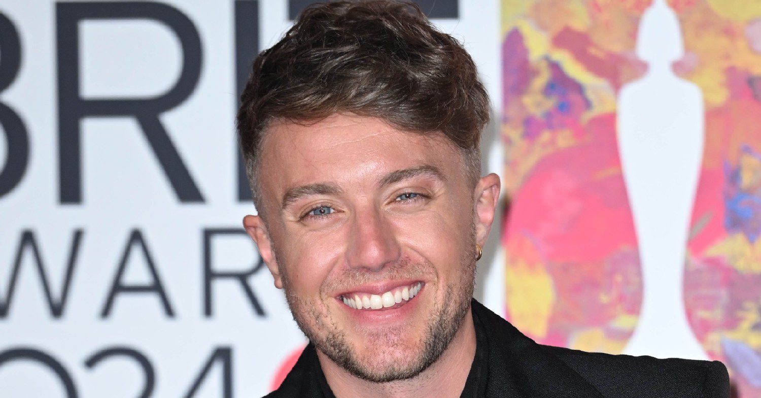 Roman Kemp smiling at the BRITs