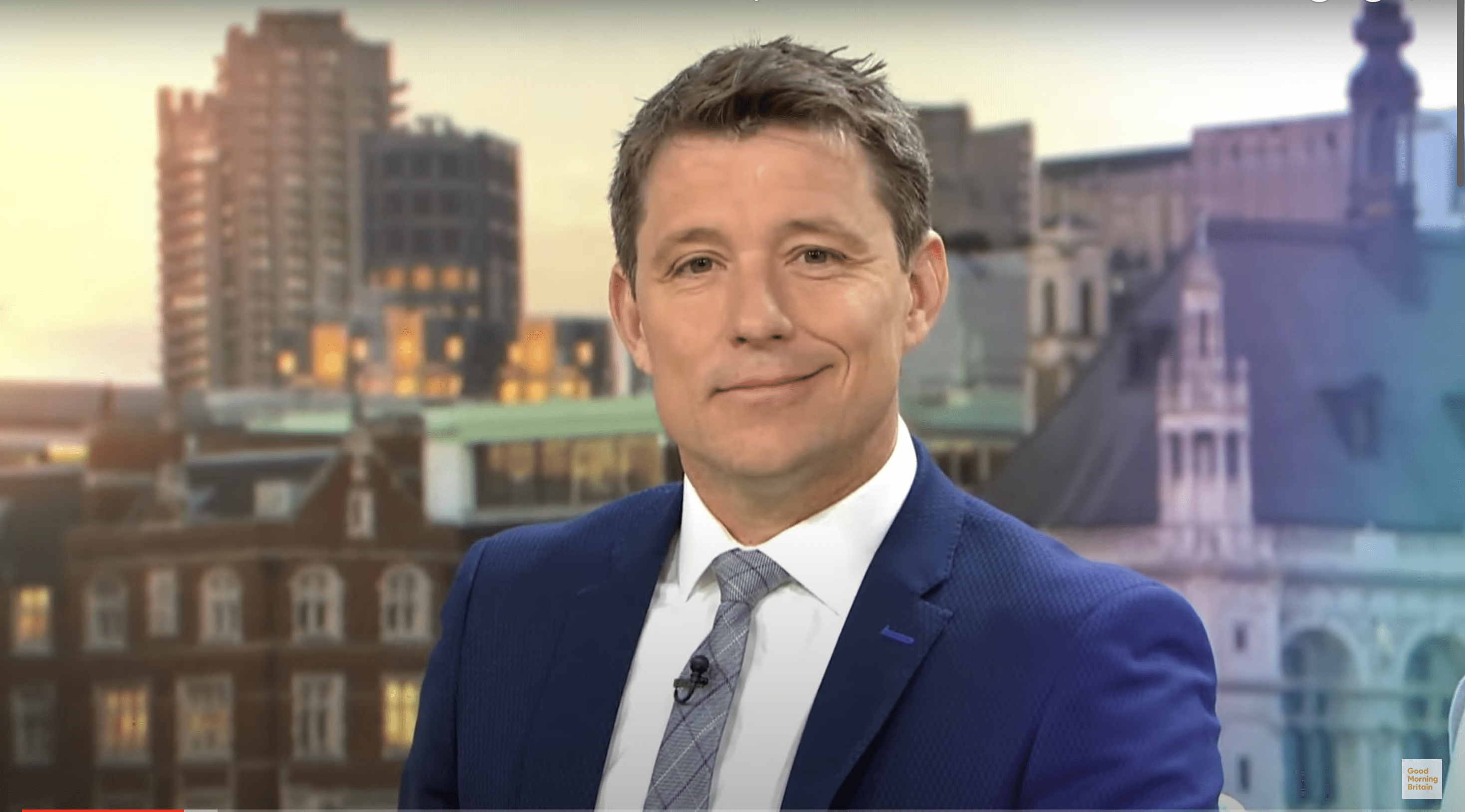 Ben Shephard smiling on Good Morning Britain