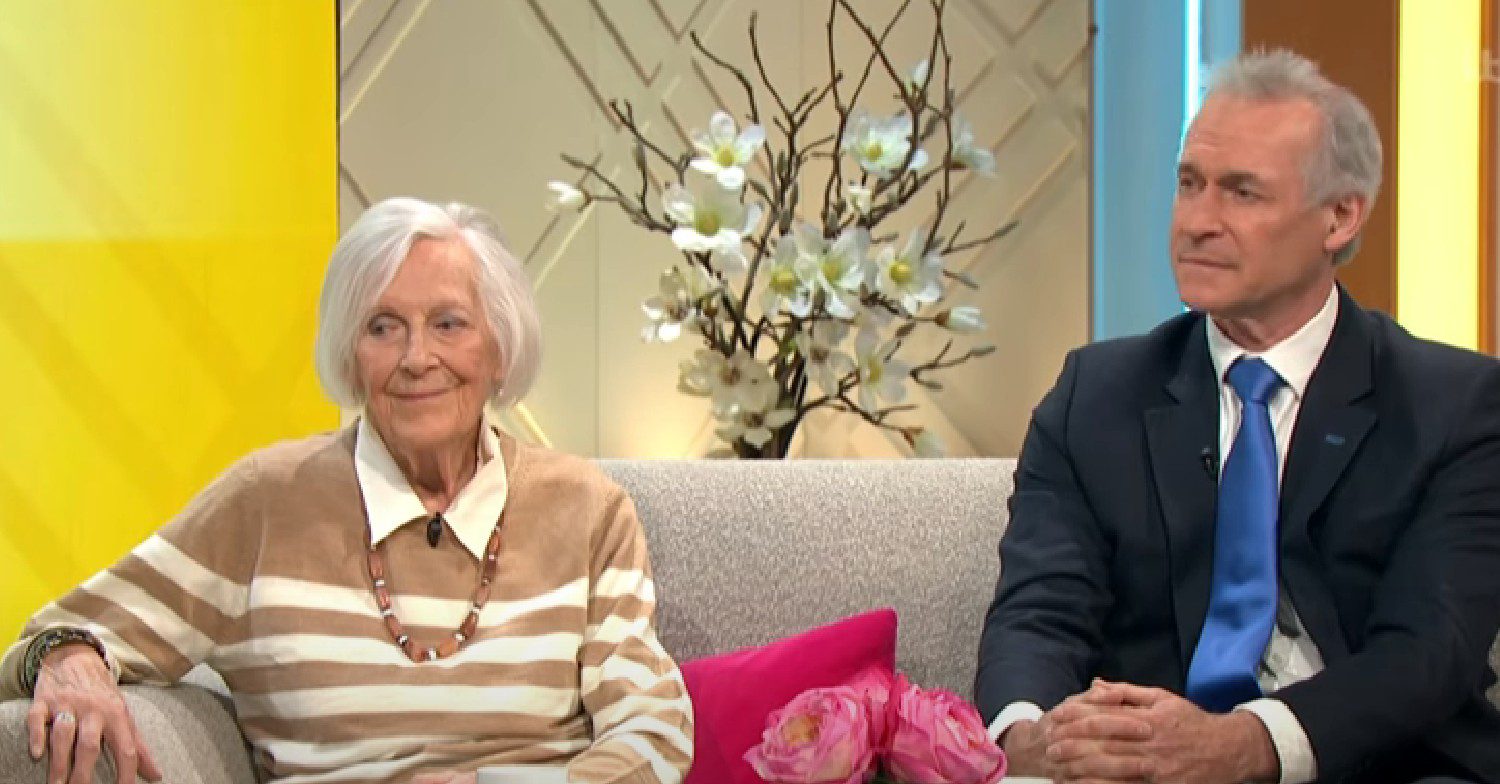 Dr Hilary Jones and his mum on Lorraine