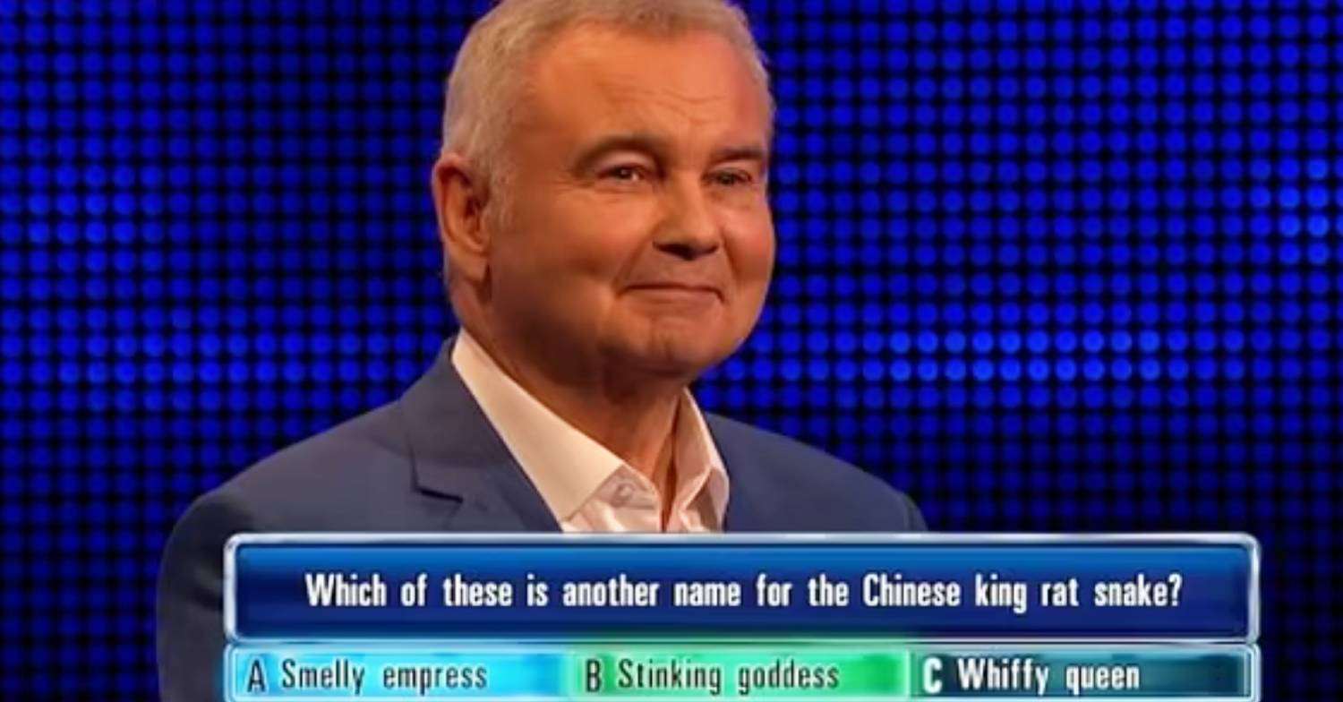 Eamonn Holmes gives an answer on The Chase