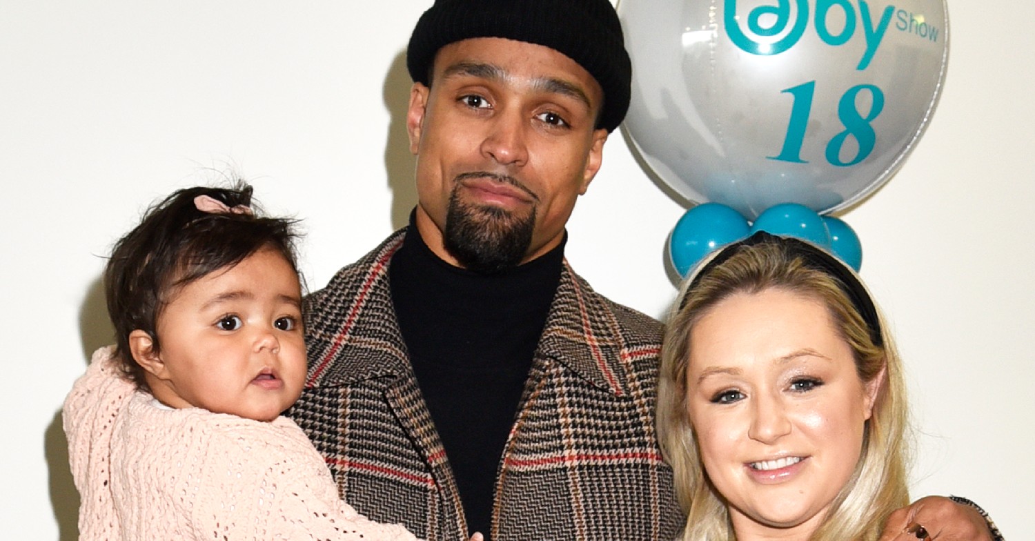 Ashley Banjo with his wife and baby girl