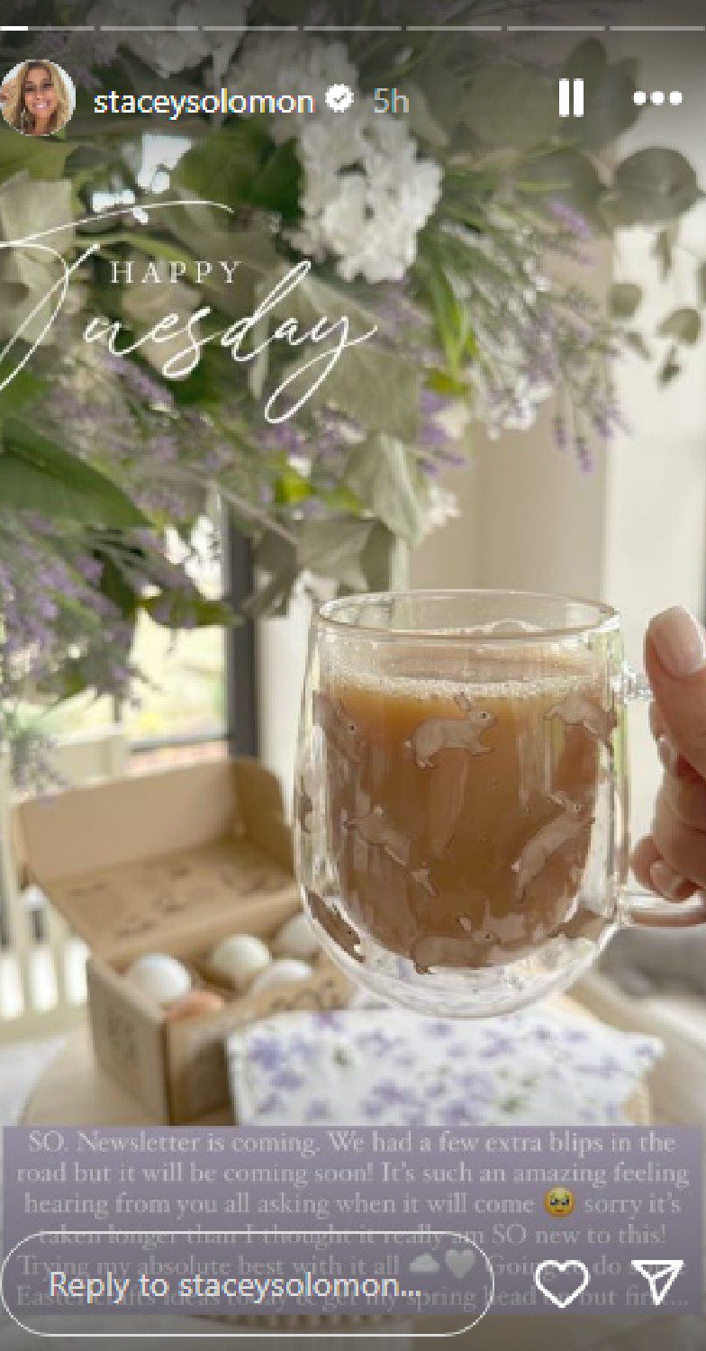 Stacey Solomon on her Instagram Stories