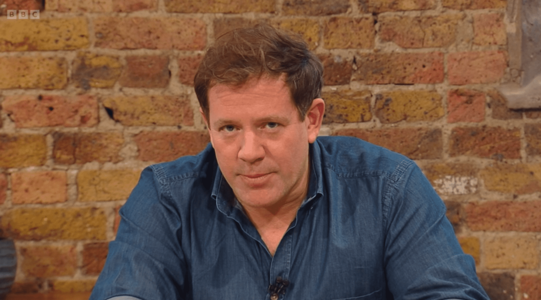Matt Tebbutt looks serious on Saturday Kitchen