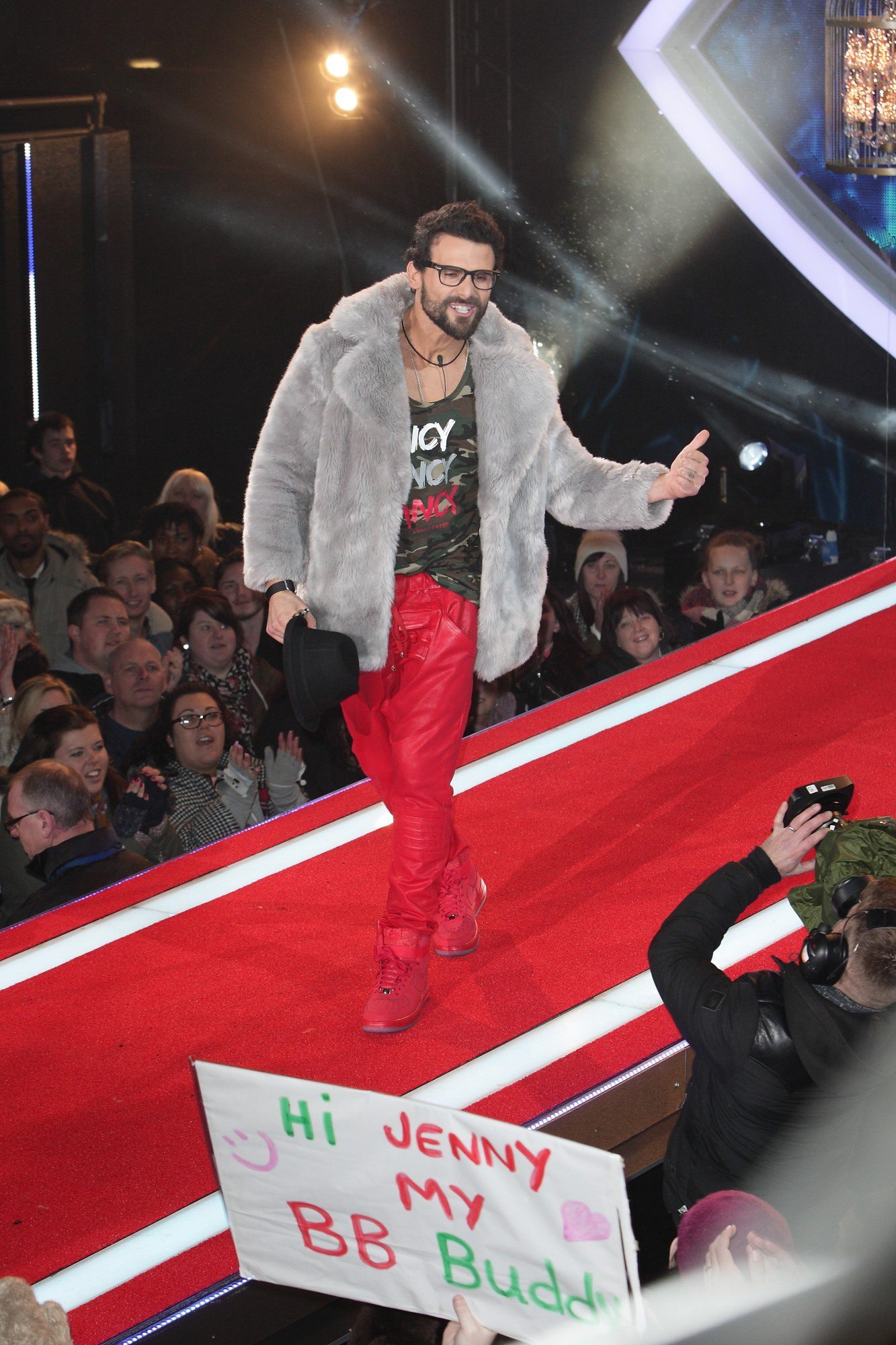 Jeremy Jackson entering the Celebrity Big Brother house