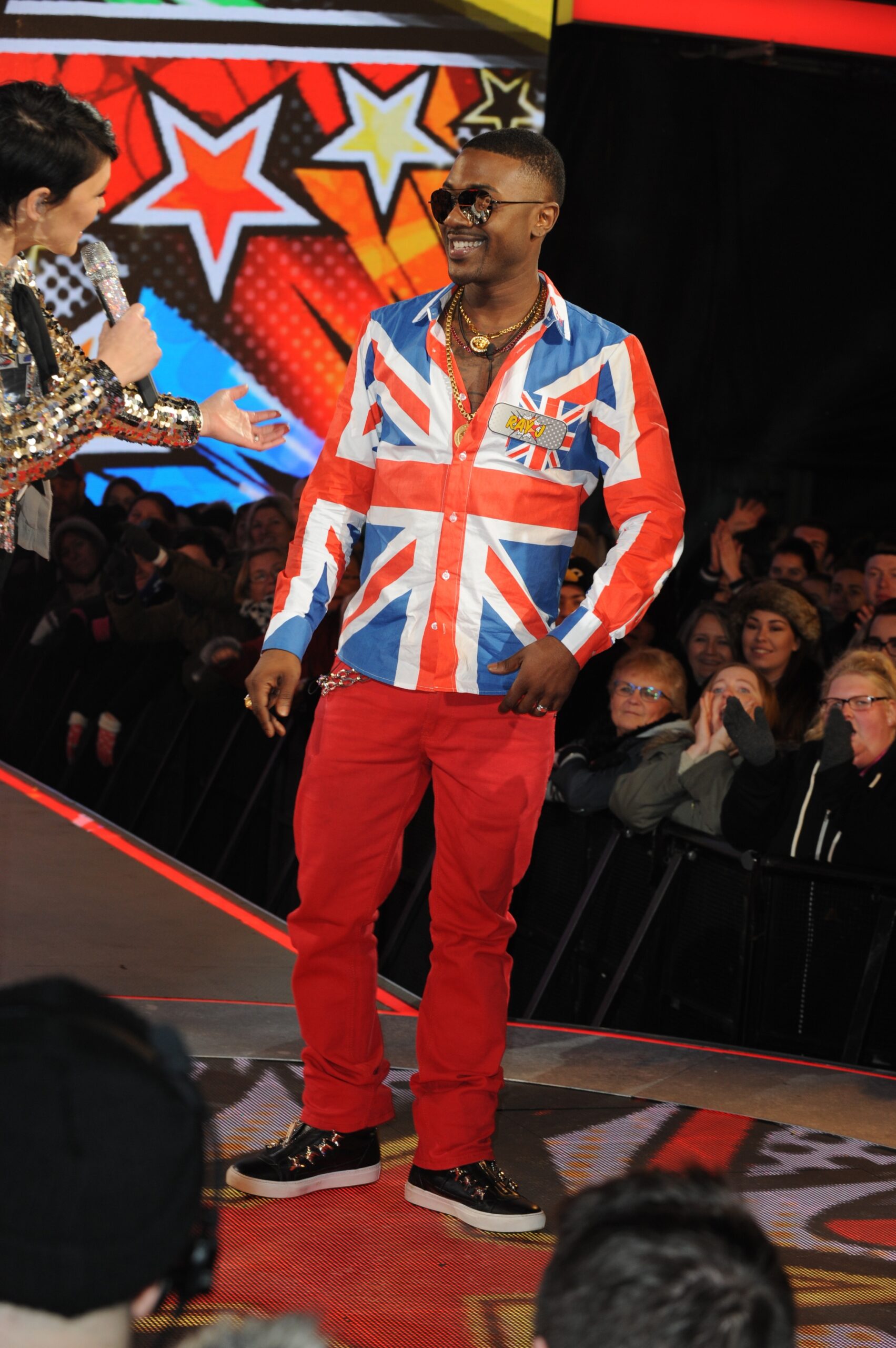 Ray J entering the Celebrity Big Brother house