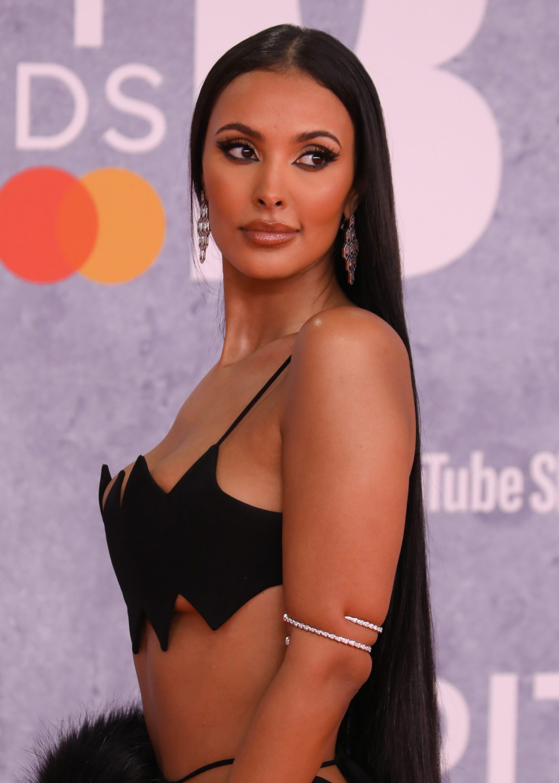 Maya Jama on the BRITs red carpet