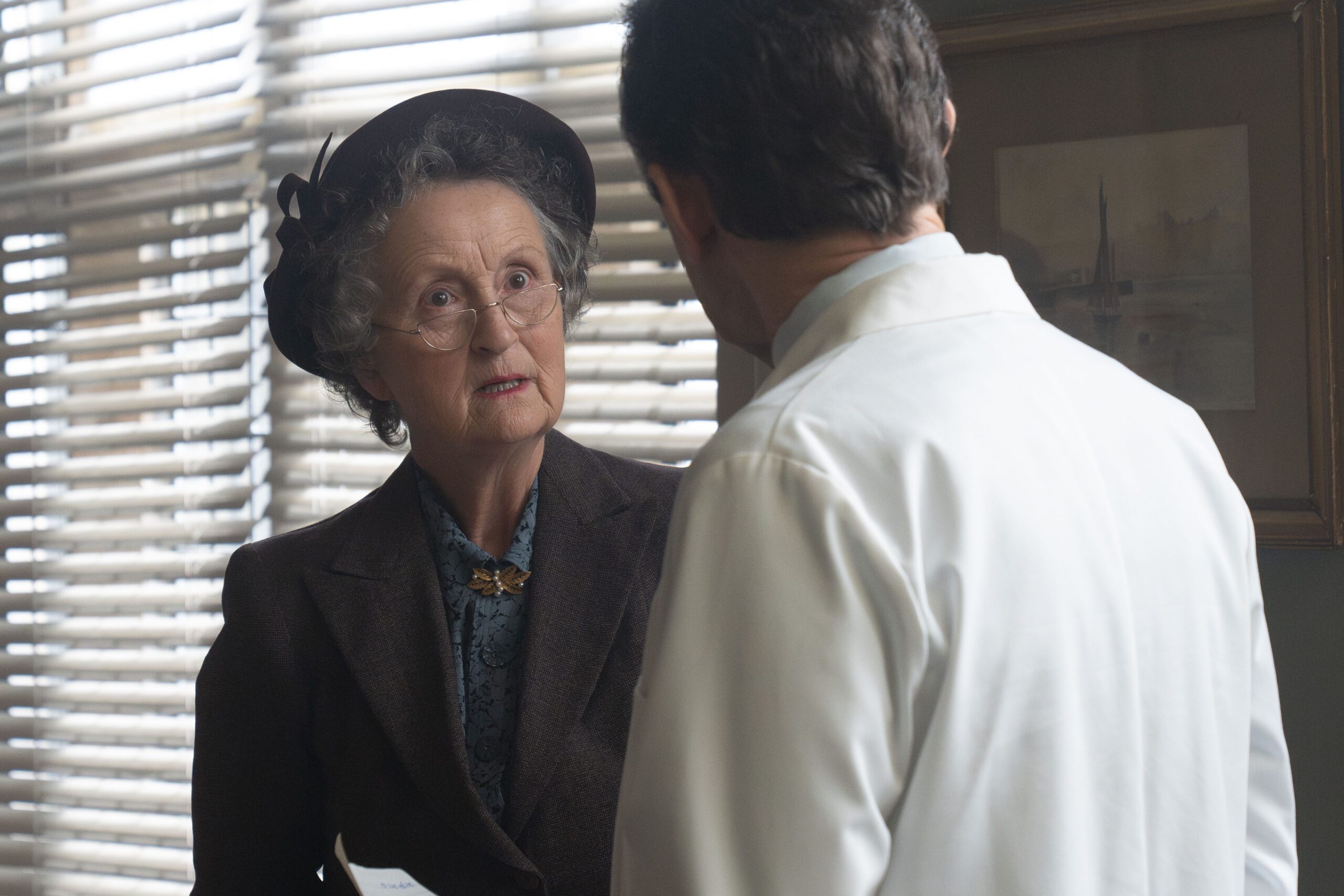 Georgie Glen as Miss Higgins in Call the Midwife series 13 finale