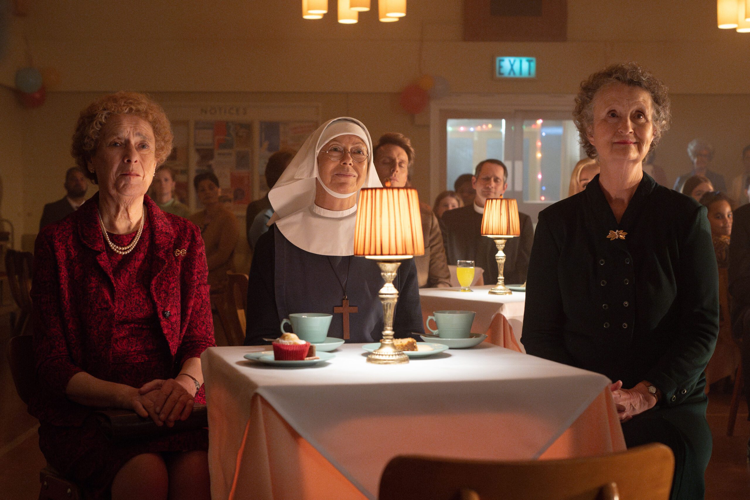 Nurse Crane, Sister Julienne and Miss Higgins on the Call the Midwife series 13 finale