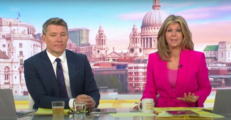 Ben Shephard presenting Good Morning Britain alongside Kate Garraway