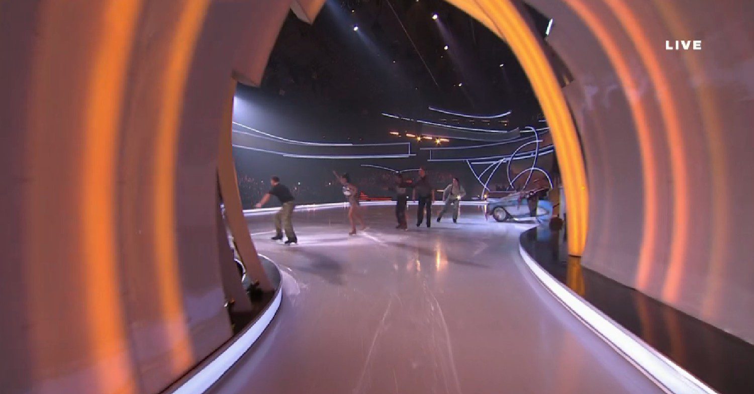 Dancing On Ice 2024 contestants seen from inside the tunnel