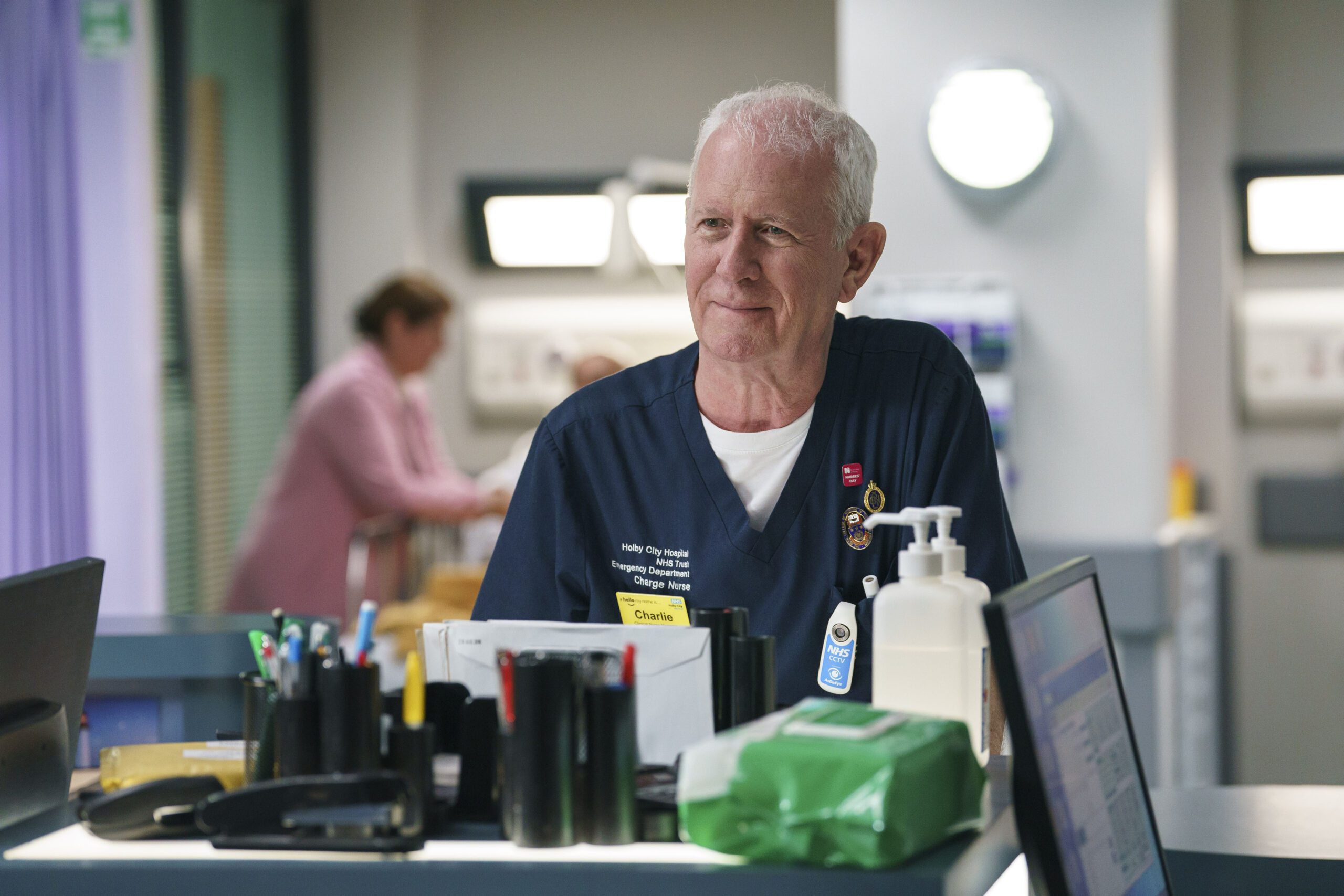 Derek Thompsom as Charlie Fairhead in Casualty
