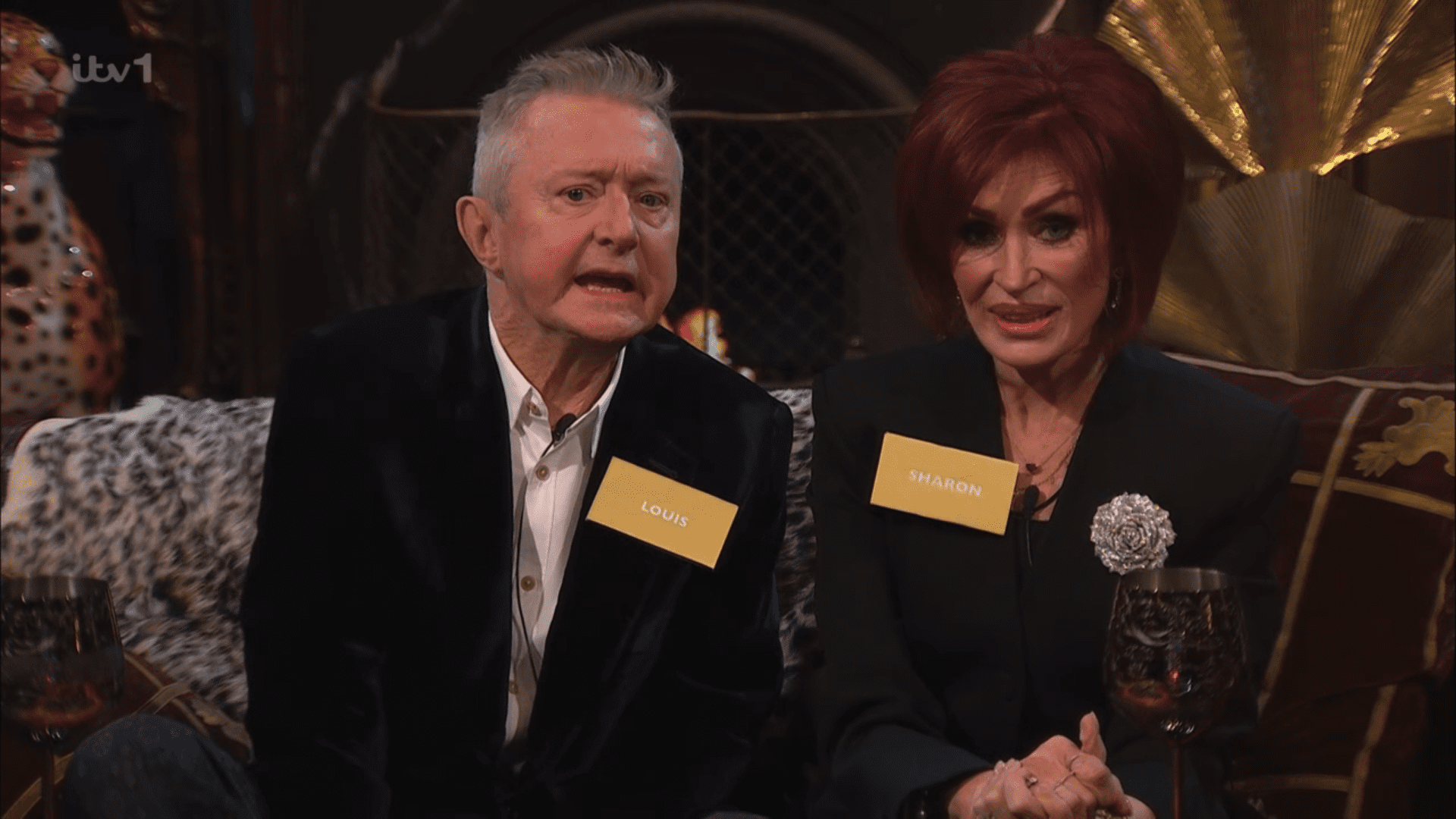 Louis Walsh and Sharon Osbourne on Celebrity Big Brother