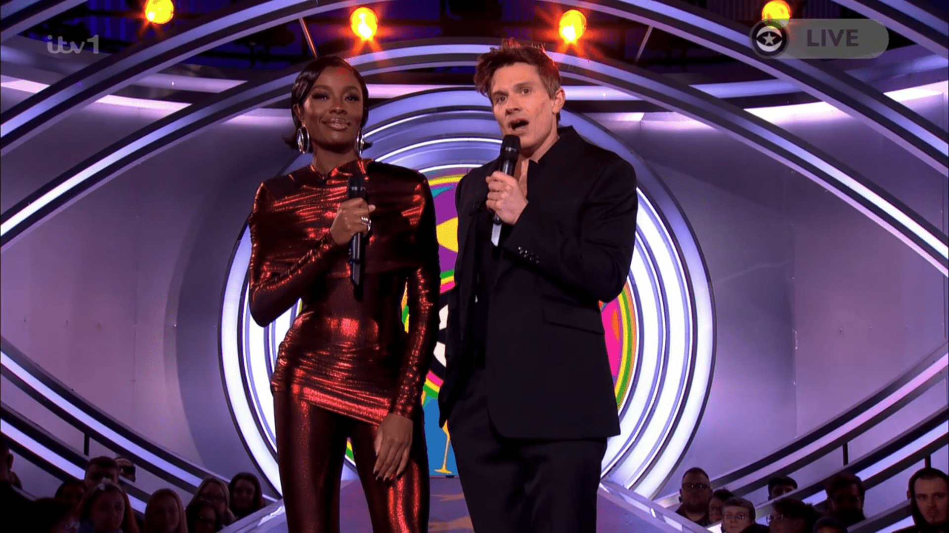 Celebrity Big Brother hosts AJ Odudu and Will Best