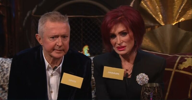 Sharon Osbourne and Louis Walsh looking unimpressed on Celebrity Big Brother