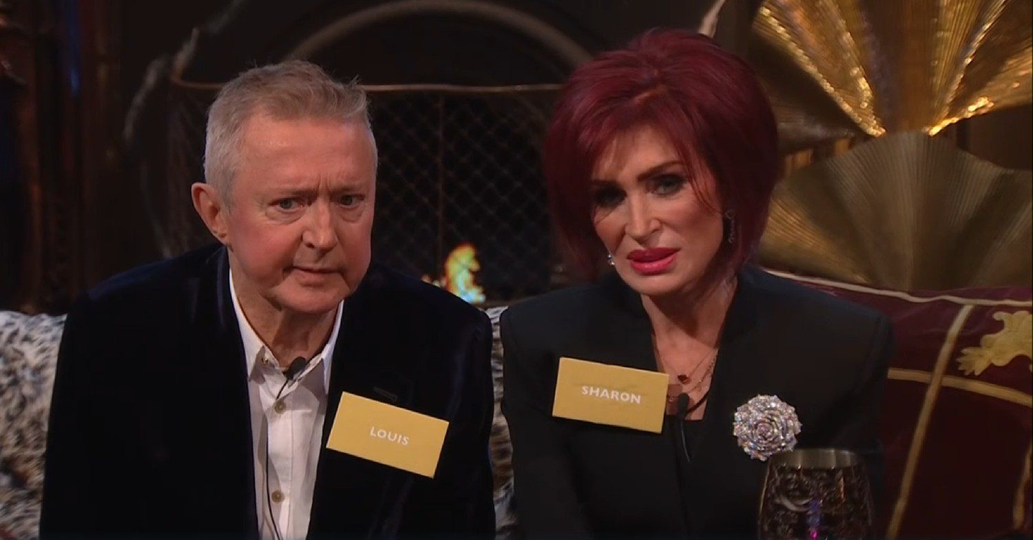 Sharon Osbourne and Louis Walsh looking unimpressed on Celebrity Big Brother 