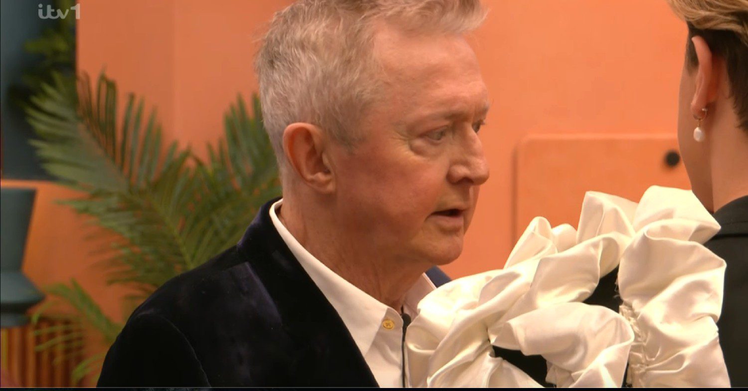 Louis Walsh looking concerned on Celebrity Big Brother 