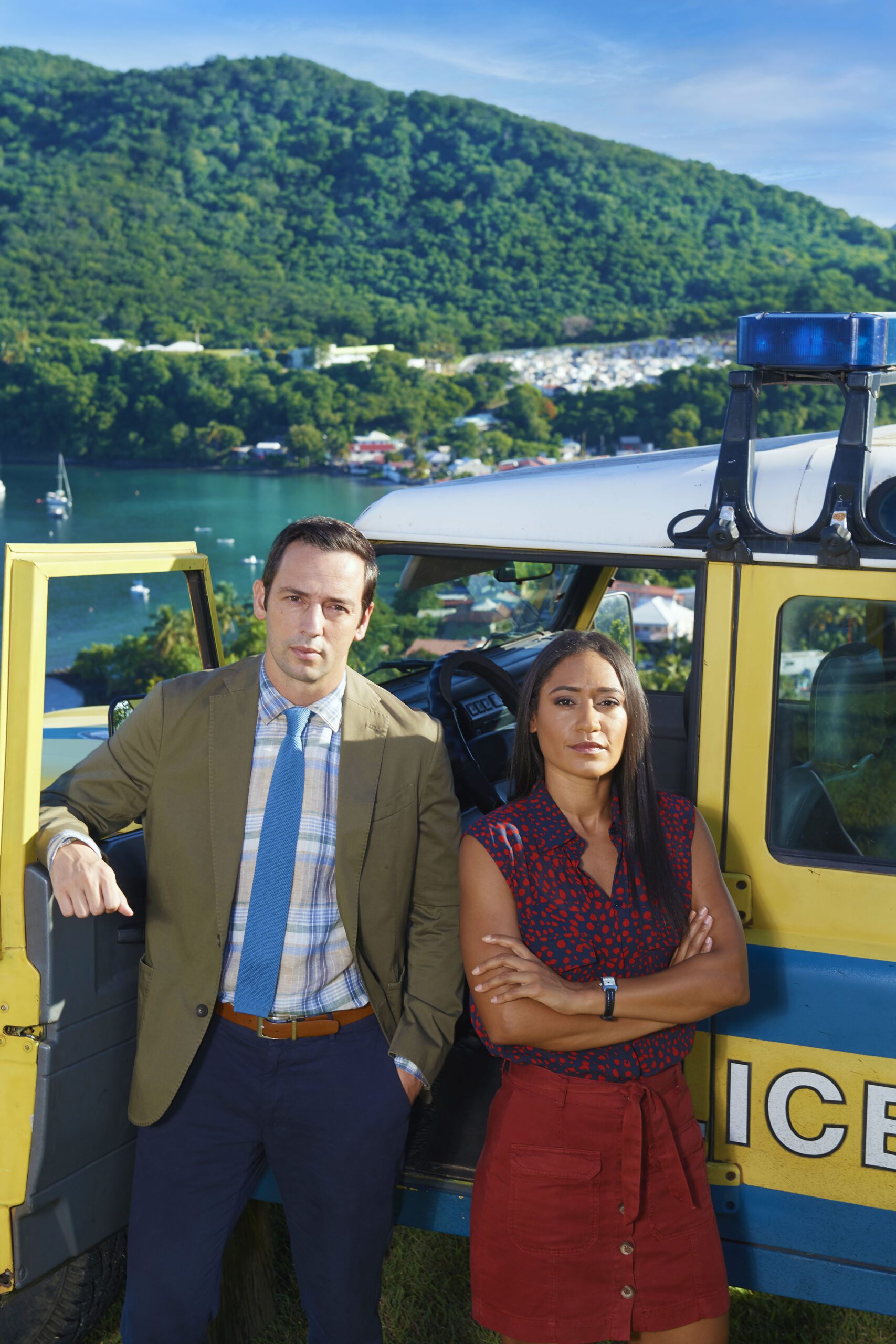 Neville Parker and Florence Cassell in Death in Paradise