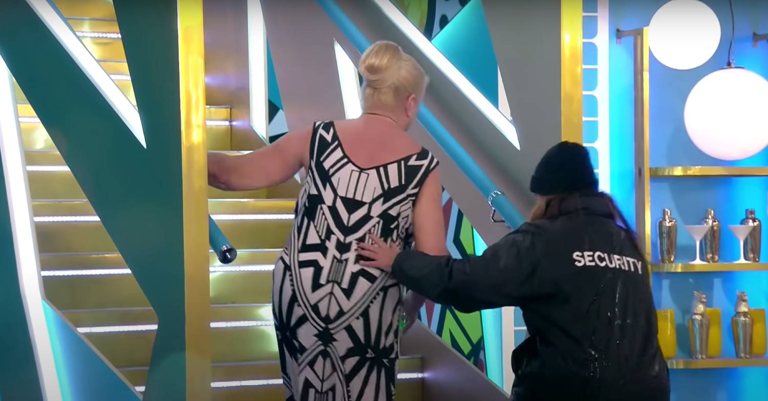 Kim Woodburn is led away