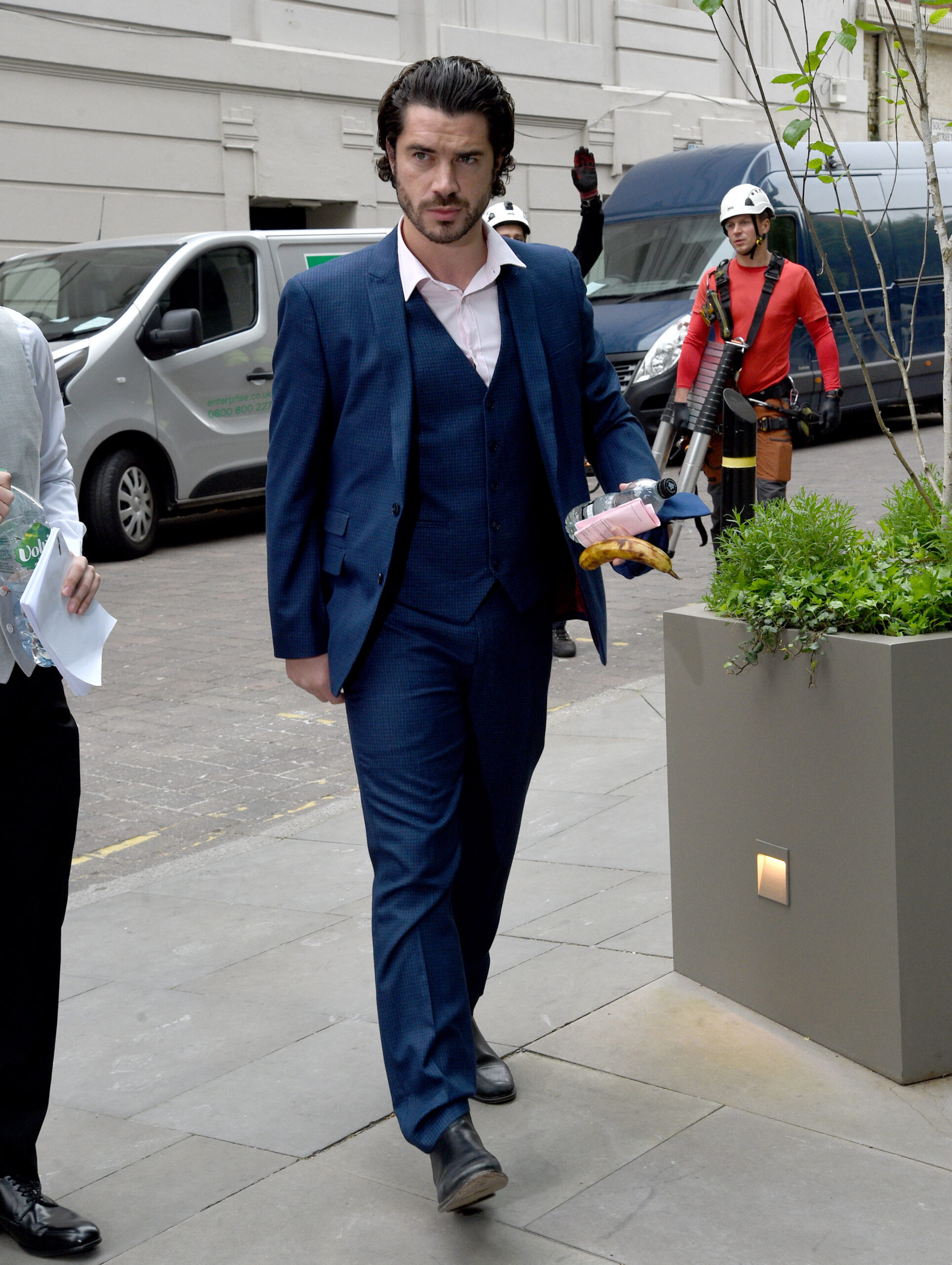 Sam Robertson in a navy suit