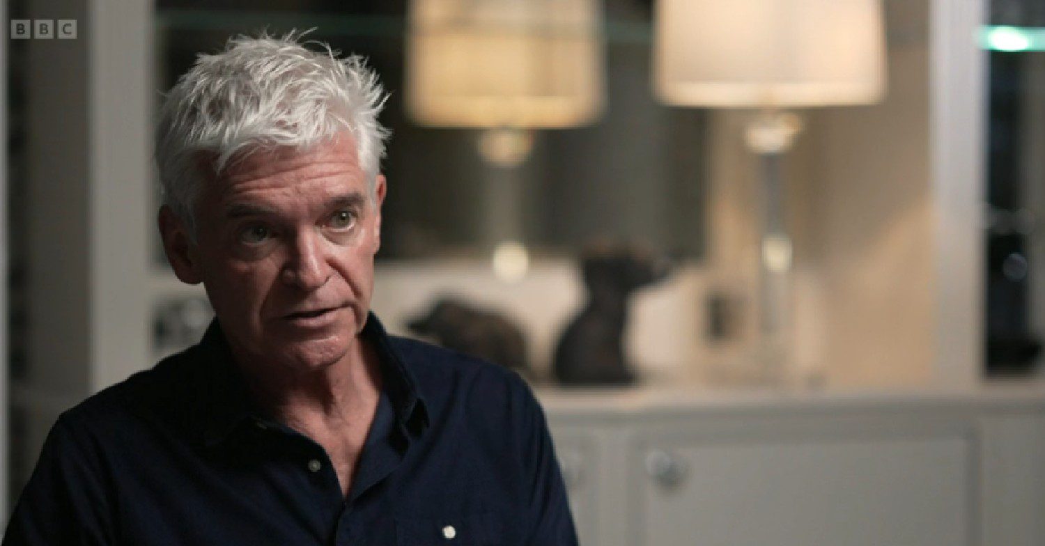 Phillip Schofield speaking during BBC interview