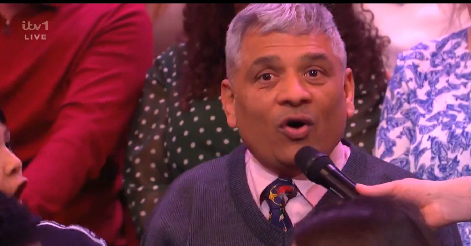 Prakesh looking shocked on Saturday Night Takeaway
