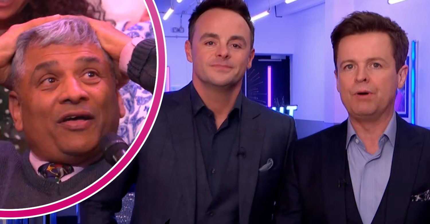 Prakash looking shocked / Ant and Dec presenting Saturday Night Takeaway tonight