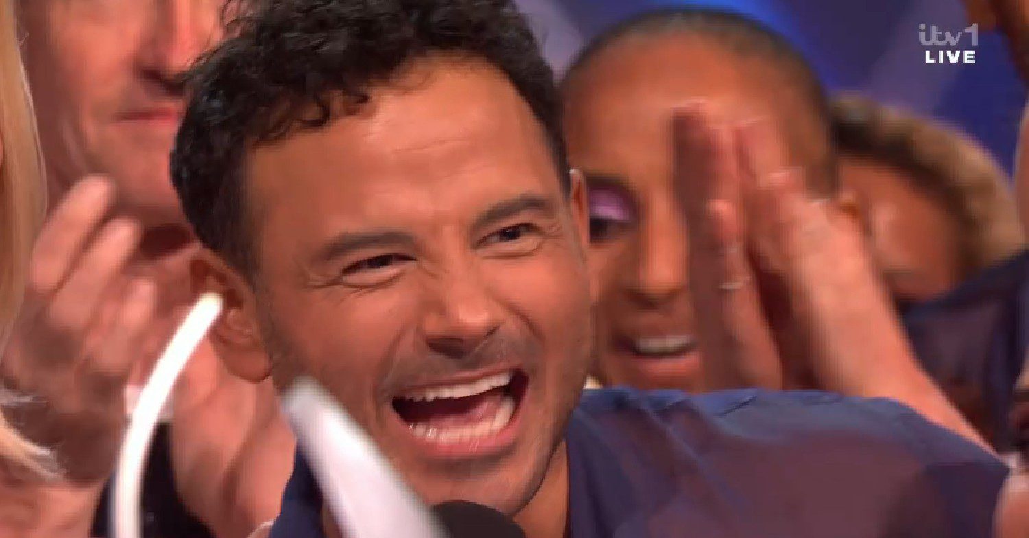Ryan Thomas smiling on Dancing On Ice