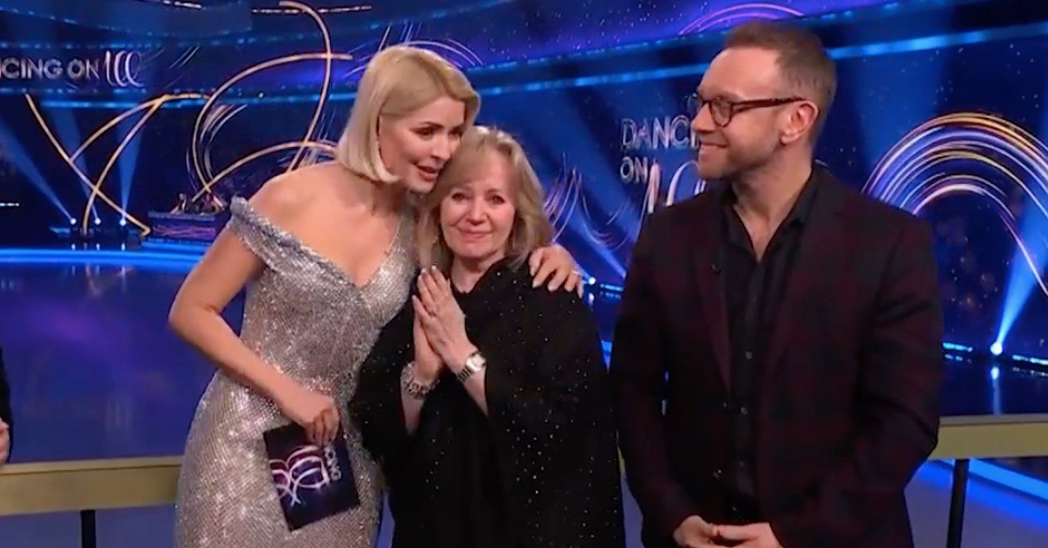 Holly Willoughby hugs Karen Barber on Dancing On Ice 2024