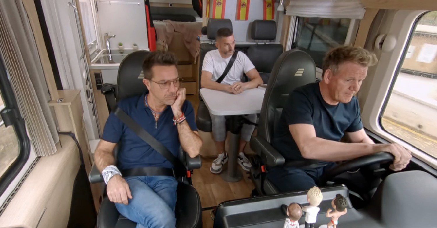 Gino D'Acampo, Fred Sirieix and Gordon Ramsay on ITV travel show