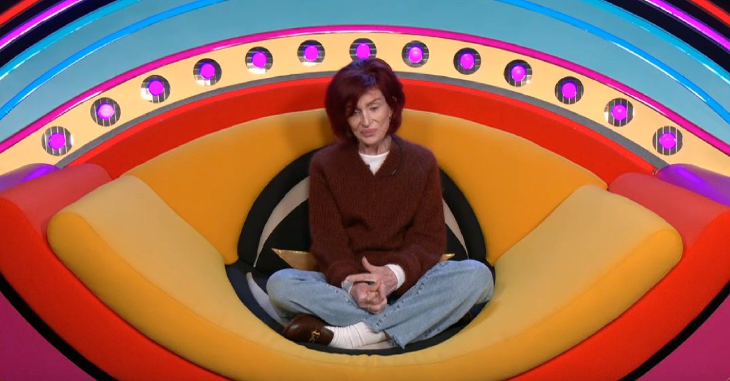 Sharon Osbourne in the diary room on Celebrity Big Brother