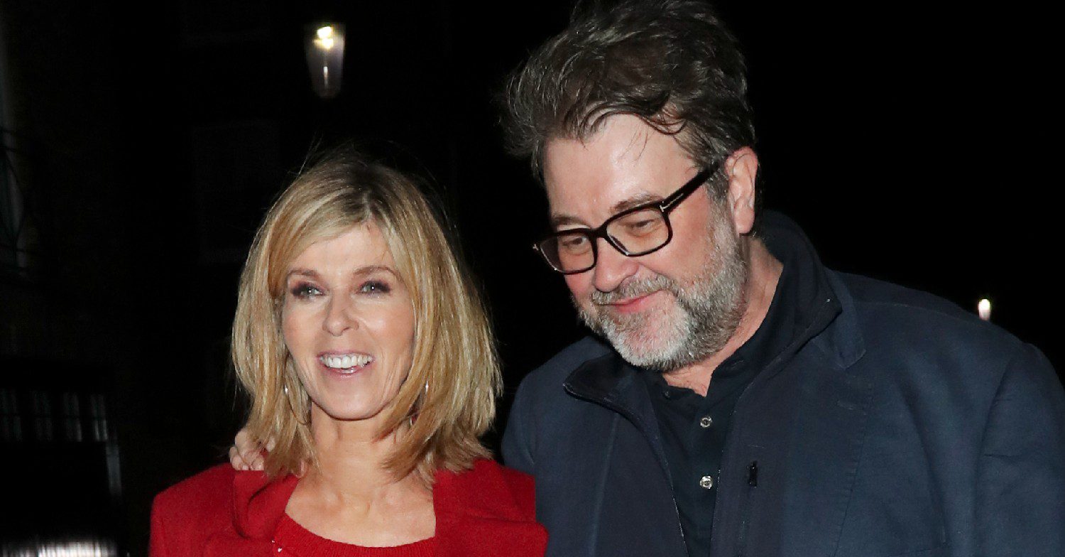 Kate Garraway and Derek Draper smiling outside