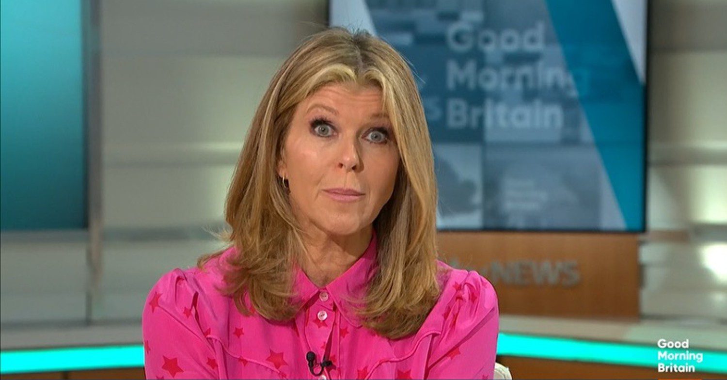 Kate Garraway looking serious on GMB
