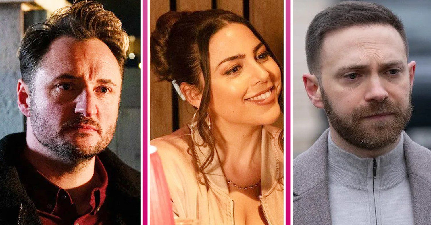 EastEnders spoilers comp image: Martin, Priya and Dean (Credit: BBC/Comp ED!)